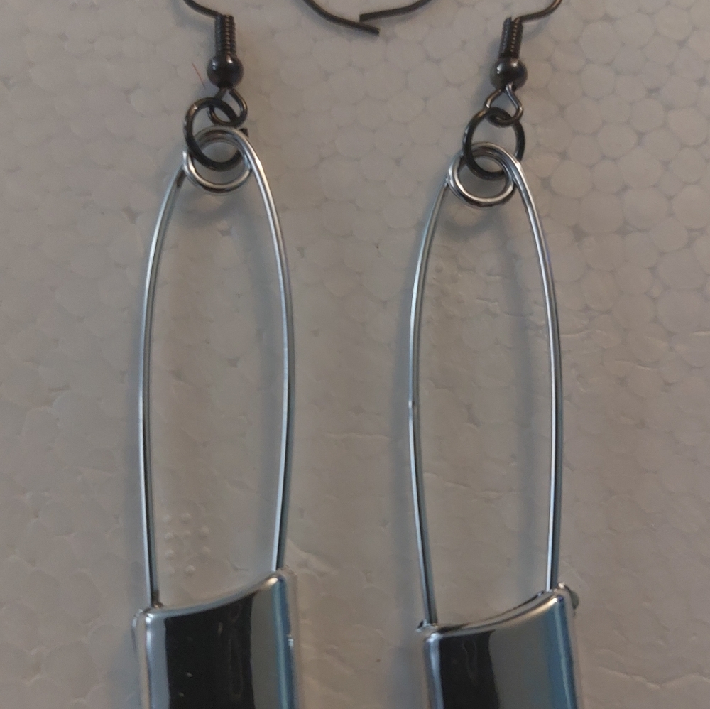 Safety pin earrings